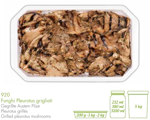 grilled pleurotus mushrooms